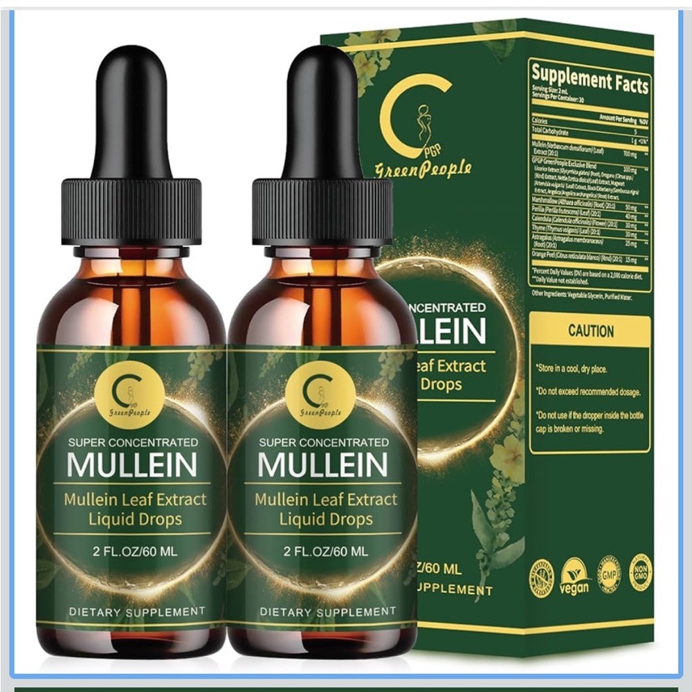 Mullein Leaf Extract Liquid Drops - 2 Pack